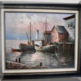 A04. Max Savy harbor painting. 